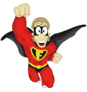 Characters like Super FAB are designed to simplify the primary maths curriculum